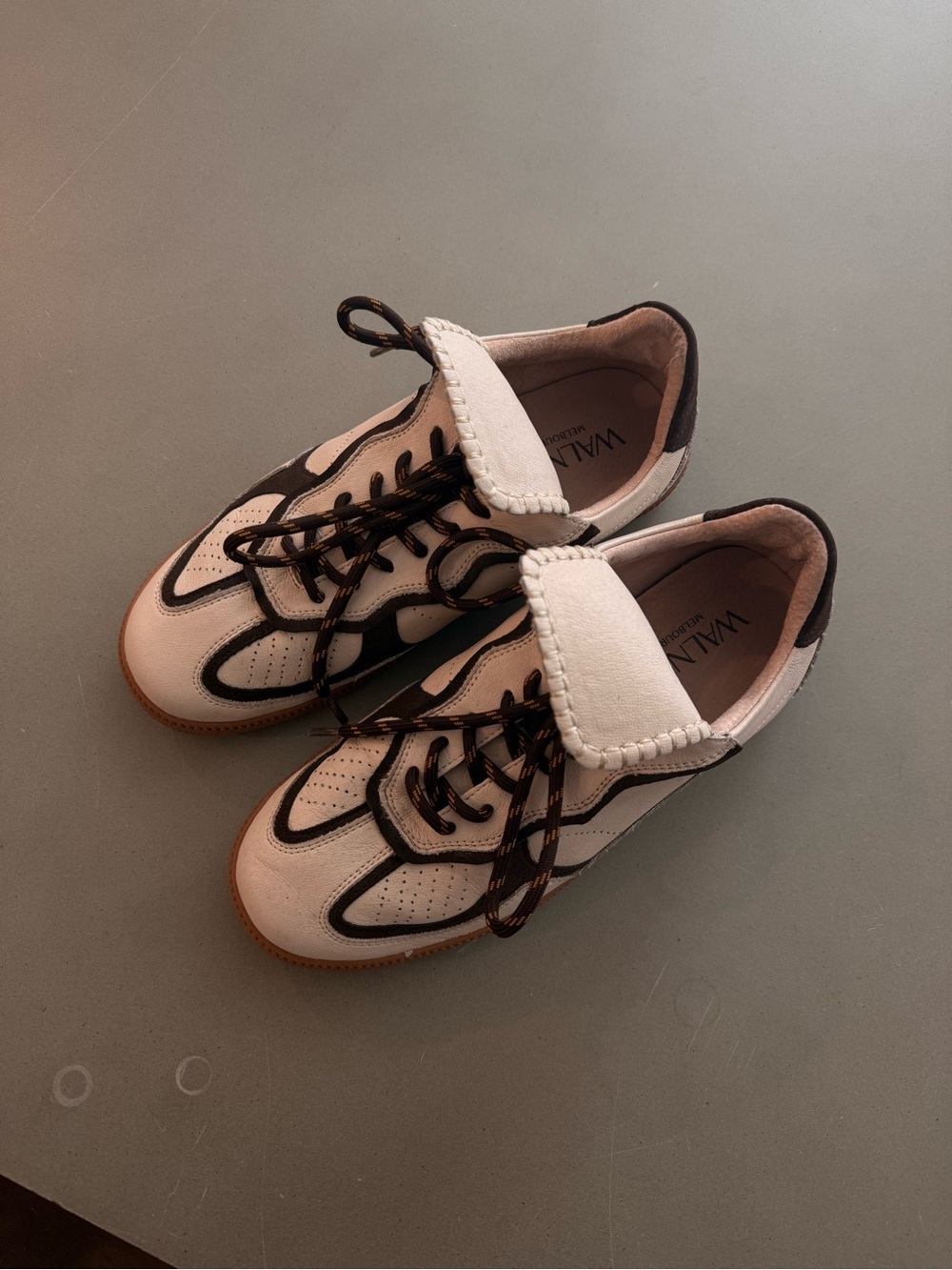 Australian Brand Walnut Two-Tone Sneakers